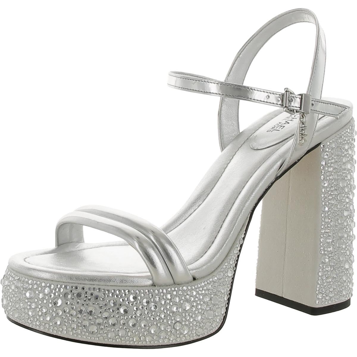 Michael Kors Laci Platform Sandal Silver 7 M