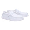 HEYDUDE Men's Wally-Funk Mono White Size 4 | Men's Shoes | Men Slip-on Loafers | Comfortable & Light-Weight