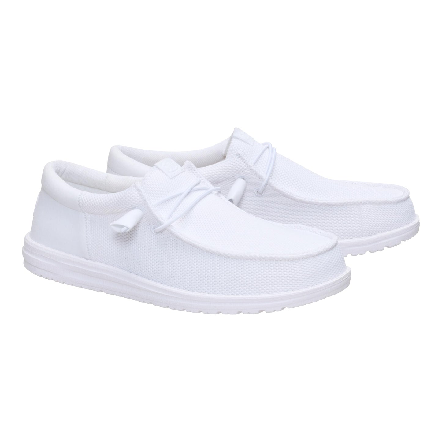 HEYDUDE Men's Wally-Funk Mono White Size 4 | Men's Shoes | Men Slip-on Loafers | Comfortable & Light-Weight
