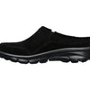 Skechers Women's Clogs - Relaxed Fit: Easy Going - Latte-Twin Gore Open Back Suede Fur Slip-On Clogs with Air Cooled Insole Mule, Black, 10
