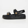 Tory Burch Women's Kira Two Band Sport Sandals, Perfect Black, 5 Medium US