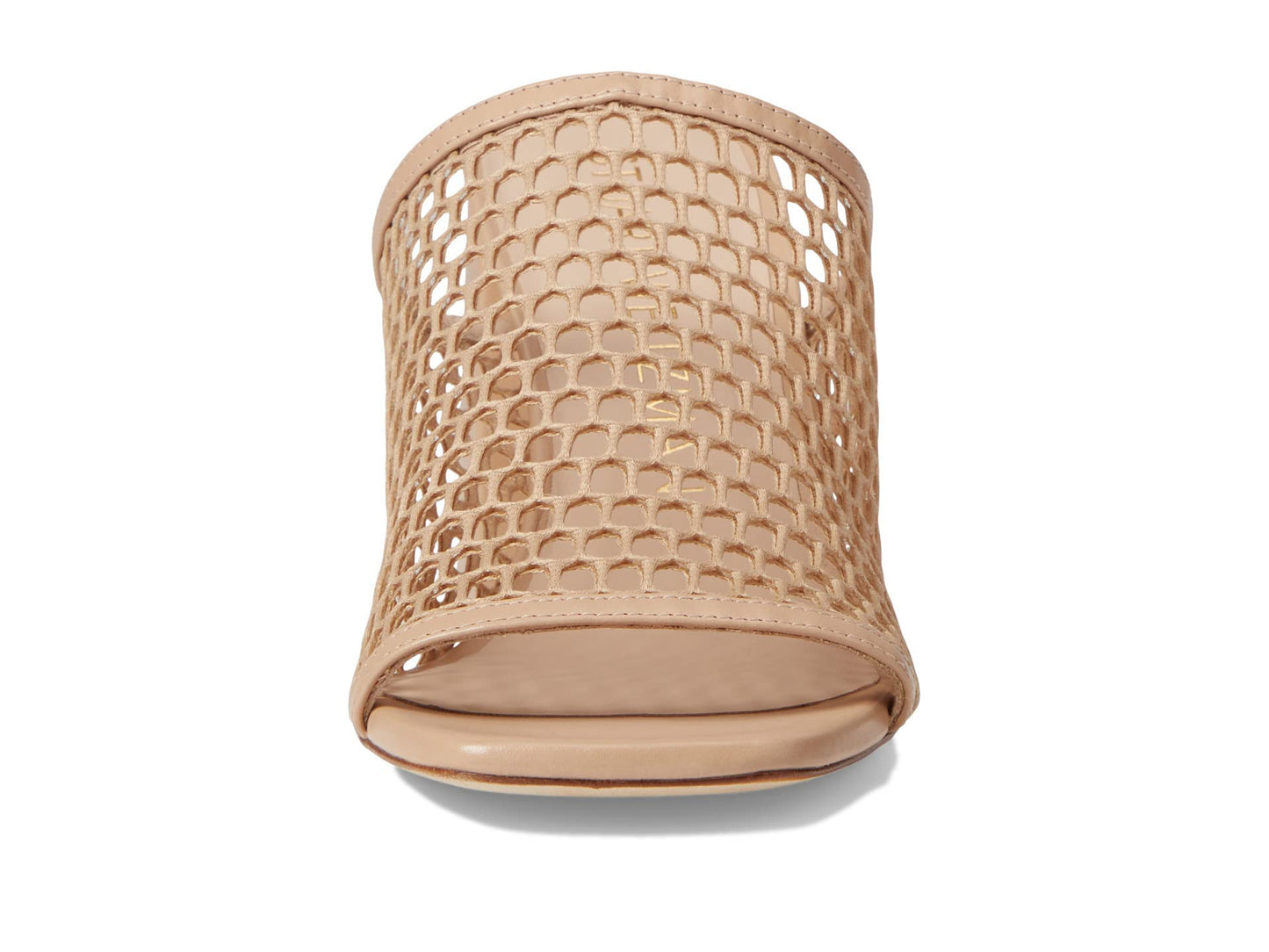 Stuart Weitzman Cayman 85 Block Slide Natural/Adobe 9 B