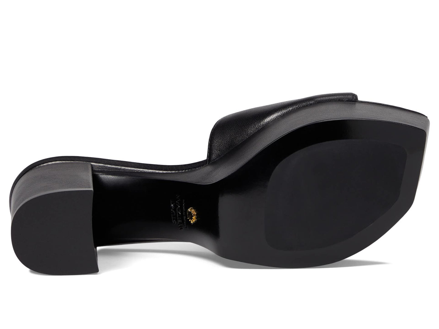 Stuart Weitzman Squarehigh Platform 95 Slide Black 9 B