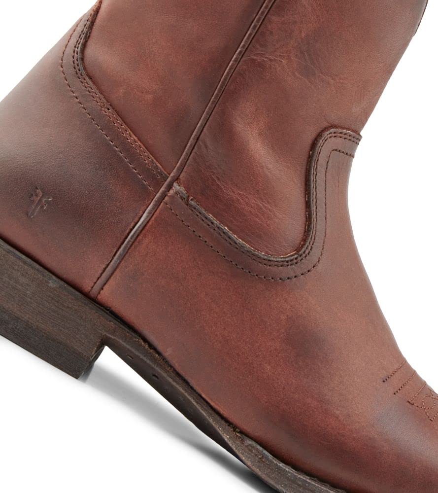 Frye Men's Austin Inside Zip Western Boot, Cognac - Renice Leather - 10M