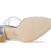 Stuart Weitzman Glam Xcurve 110 Wrap Pump Clear/Silver/Clear Aurora 5 B