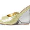 Stuart Weitzman Tia 100 Lucite Wedge Ice 9.5 B
