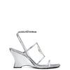 Tory Burch Women's 85 mm Capri Miller Wedge Argento/Silver 7.5 Medium