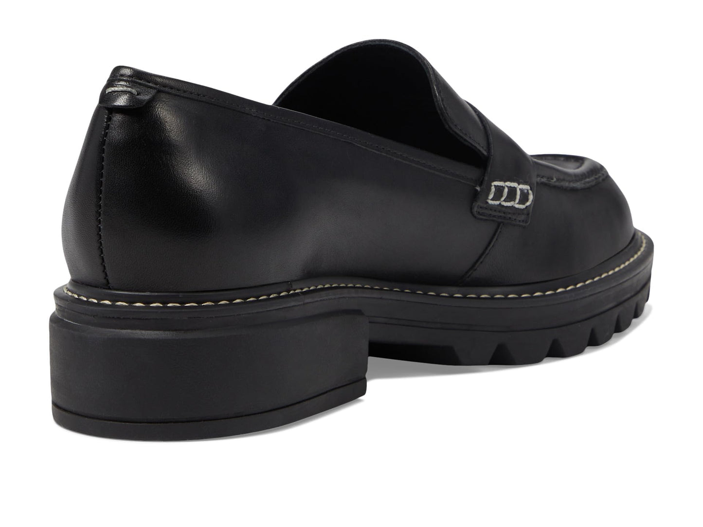 Bernardo Chandler - Shoes for Women - Antique Calf Upper - Leather Lining and Insole - Penny Strap on Vamp Black 6 M
