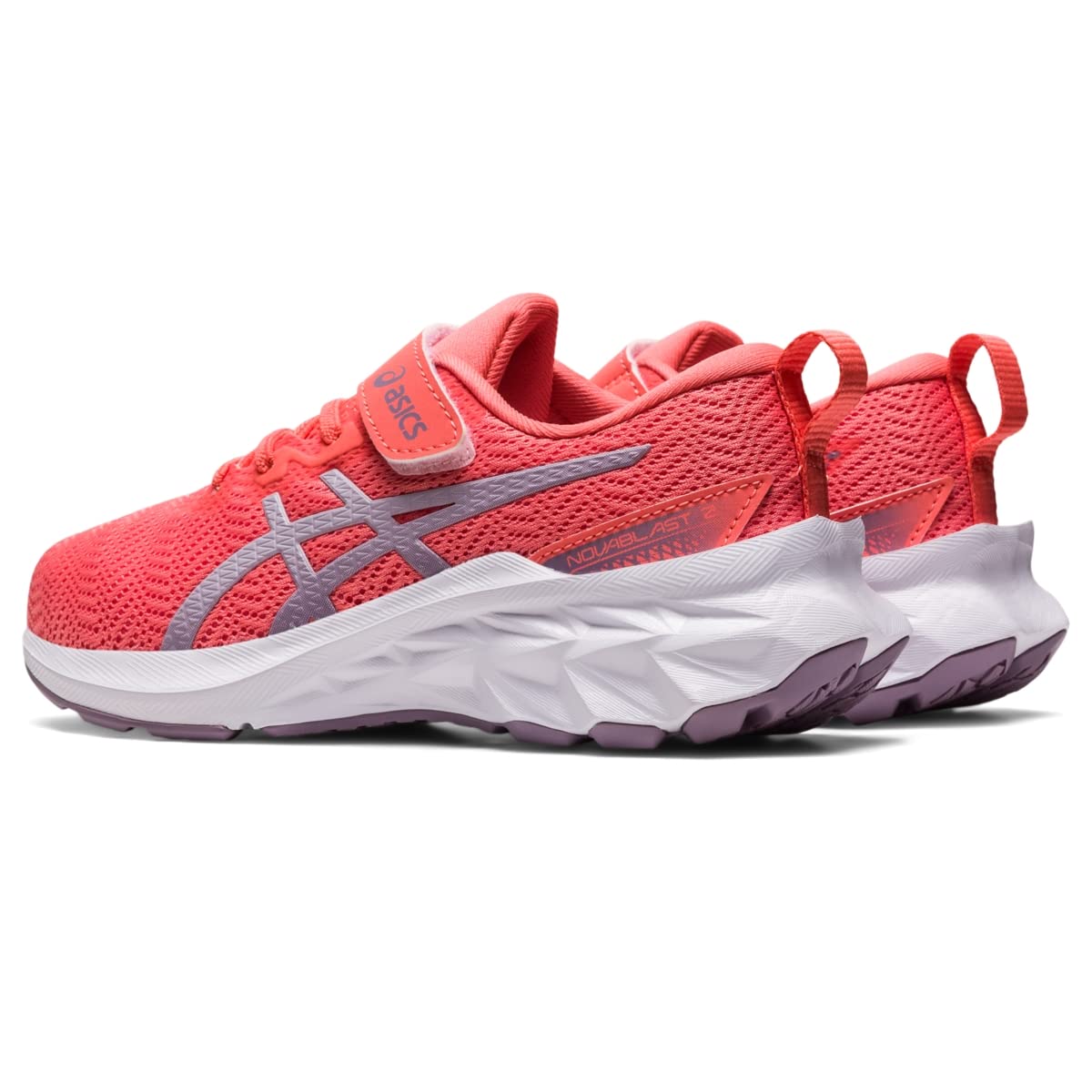 ASICS Kid's NOVABLAST 2 Pre-School Running Shoes, 2.5, Papaya/Dusk Violet
