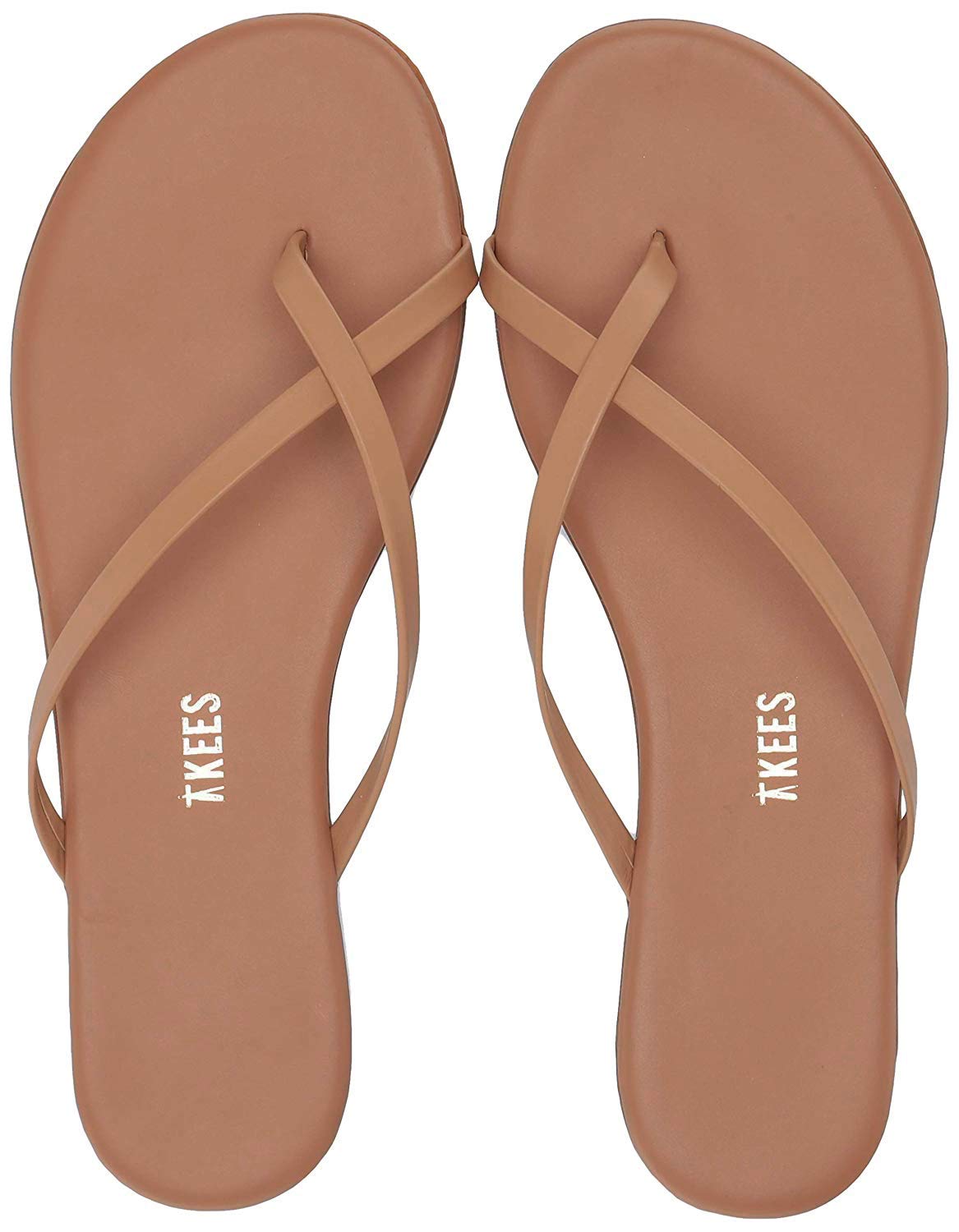 TKEES Riley - Flats for Women - Thong Style Construction - Rubber Outsole - Leather Upper - Leather Footbed Cocobutter 9 B - Medium