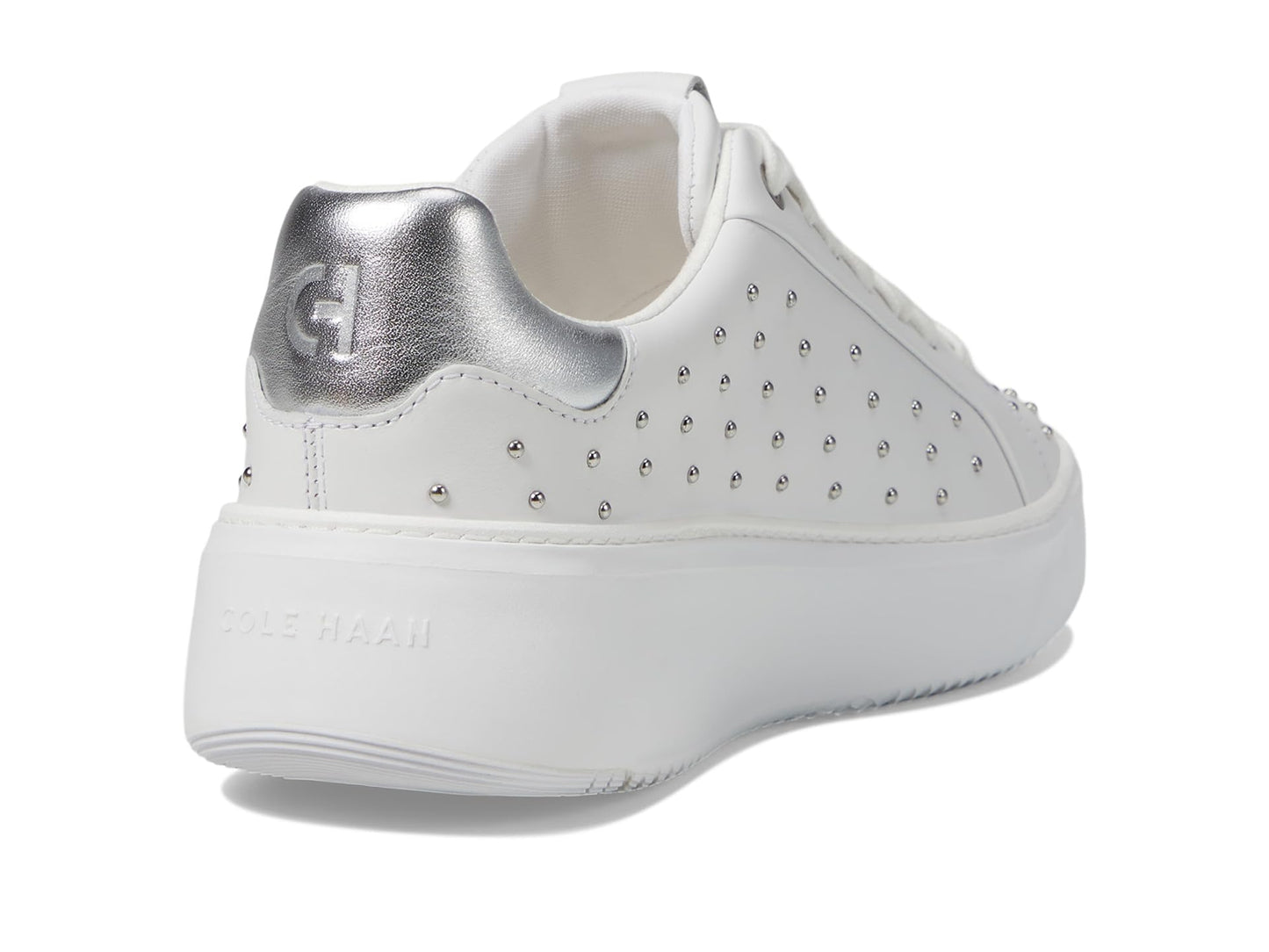 Cole Haan Women's Grandpro Topspin Sneaker, Optic White/Micro Studs, 8.5 Wide
