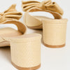 Stuart Weitzman Women's Loveknot 50mm Block Slides, Wheat, Tan, 8 Medium US