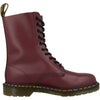 Dr. Martens, 1490 10-Eye Leather Boot Cherry Red Smooth, 5 Women/4 Men