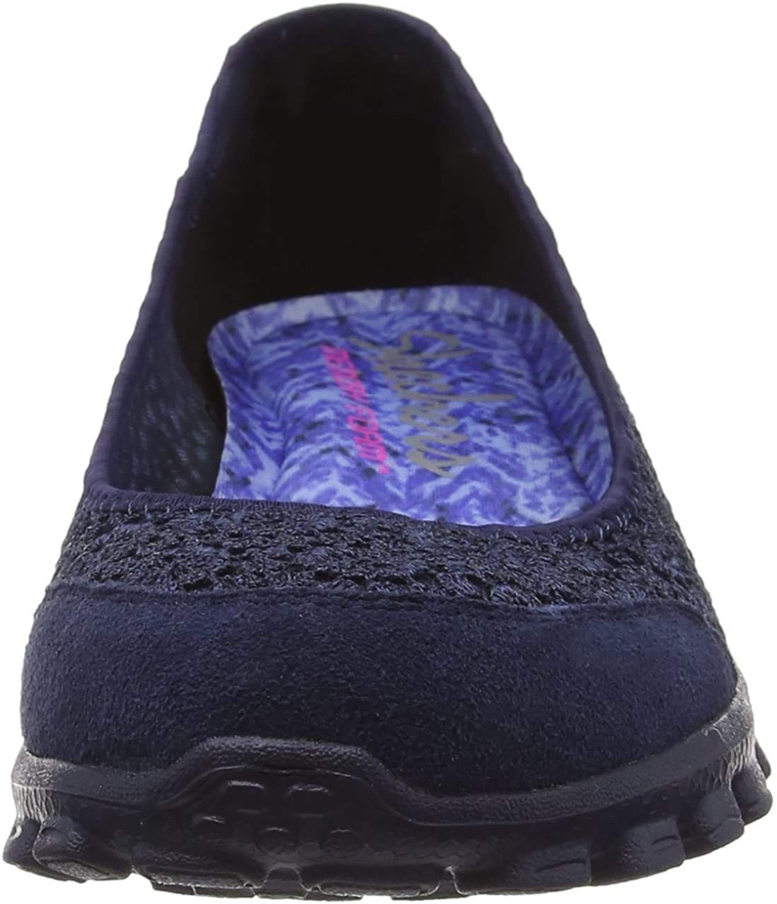Skechers Sport Women's EZ Flex 2 Flighty Flat, Navy Blue, 7.5 M US