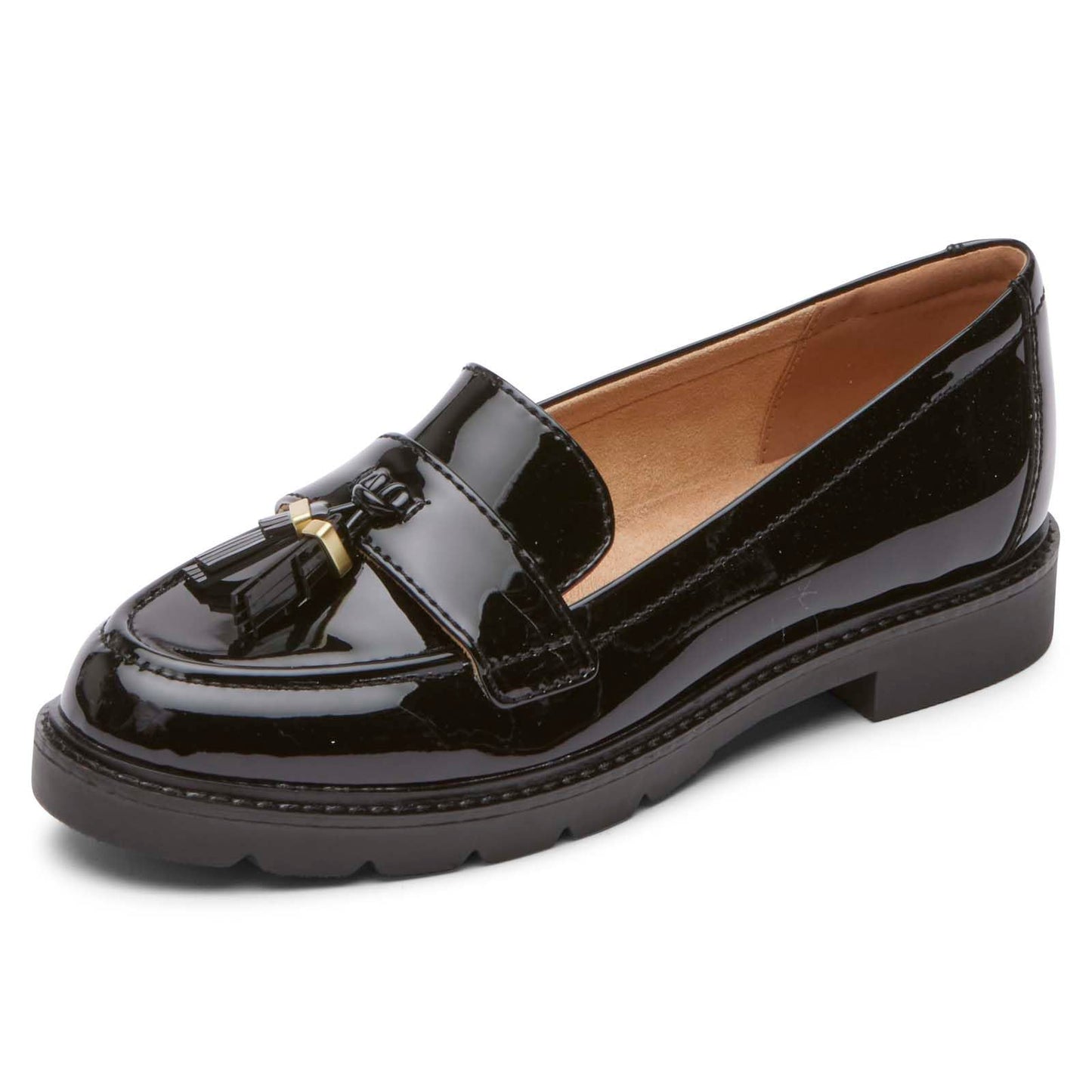 Rockport Women's Kacey Tassel, Black Patent, 8.5 W