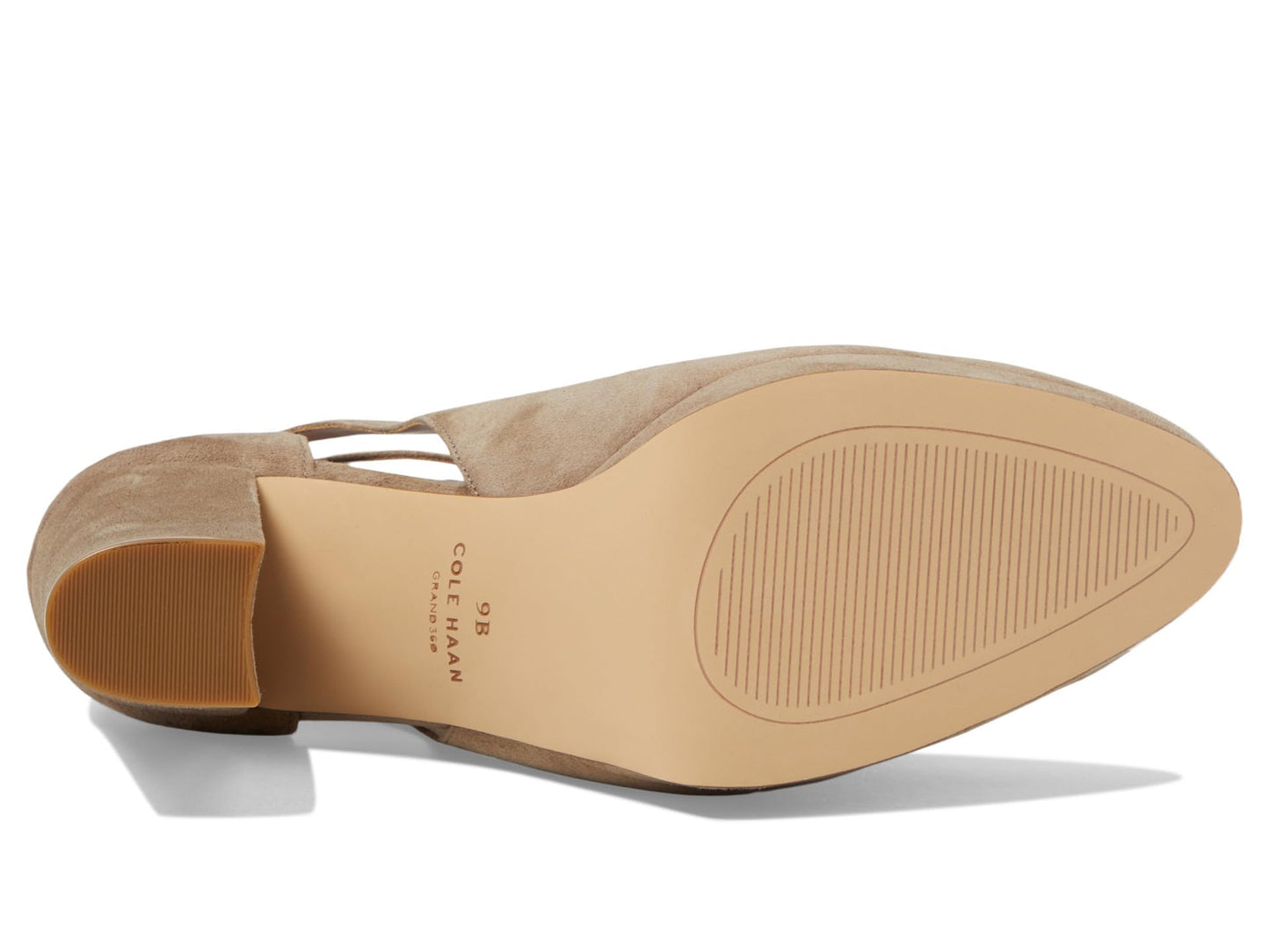 Cole Haan Women's Remi Platform Ankle Strap 100 mm Pump, Irish Coffee Suede, 8.5