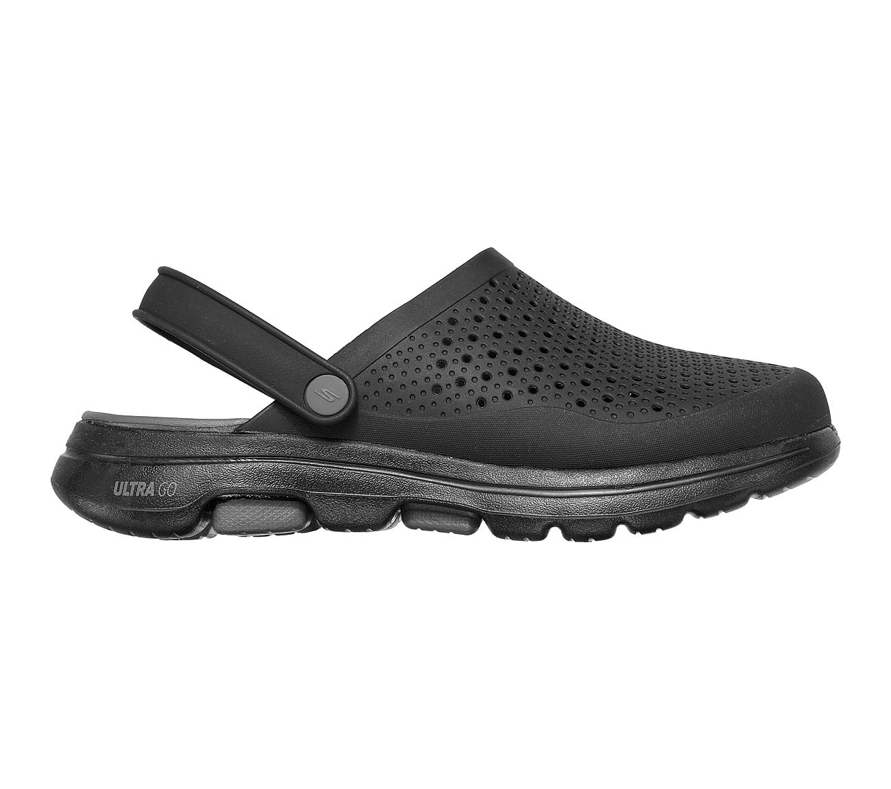 Skechers Men's Foamies GOwalk 5 - Astonished Clog, Black/Charcoal, 11