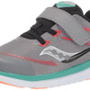 Saucony Kinvara 12 JR Running Shoe, Grey/Orange, 4.5 US Unisex Little Kid