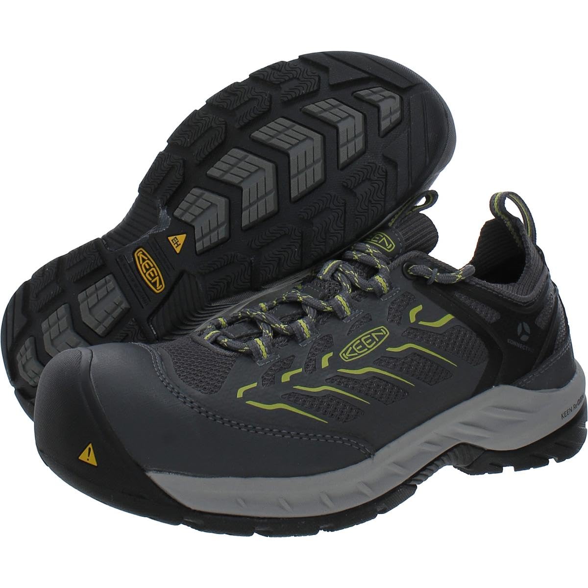 KEEN Utility Women's Flint 2 Sport Low Composite Toe Work Shoe, Magnet/Black, 8.5 Wide US