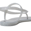 Stuart Weitzman Summer Jelly Sandal Silver 10 B