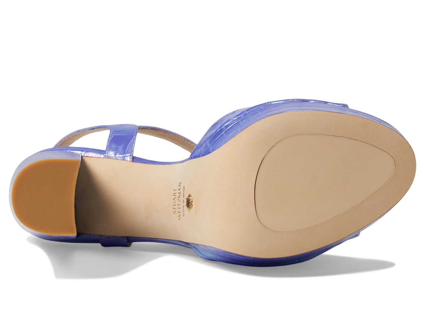 Stuart Weitzman Ryder 95 Platform Sandal Violet Ice 9 B