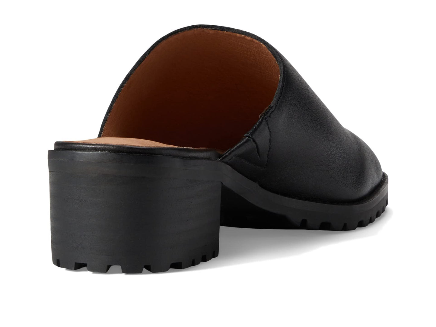 Madewell The Mindy Lugsole Mule in Leather True Black 8.5 M