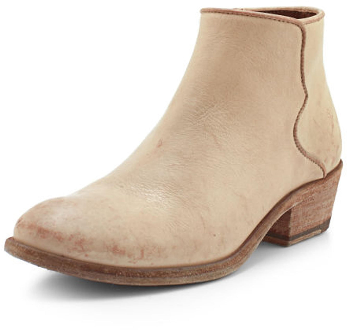 Frye Carson Piping Booties for Women Made from Soft Full-Grain Leather with Signature Western-Inspired Piping Detail and Supple Leather Lining – 4” Shaft Height, White - Toga - 11M
