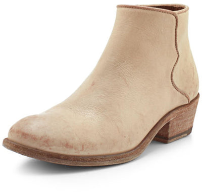 Frye Carson Piping Booties for Women Made from Soft Full-Grain Leather with Signature Western-Inspired Piping Detail and Supple Leather Lining – 4” Shaft Height, White - Toga - 8M