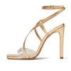 SCHUTZ Aisha Cristal/Ouro/Ouro Claro Orchid 8.5 M