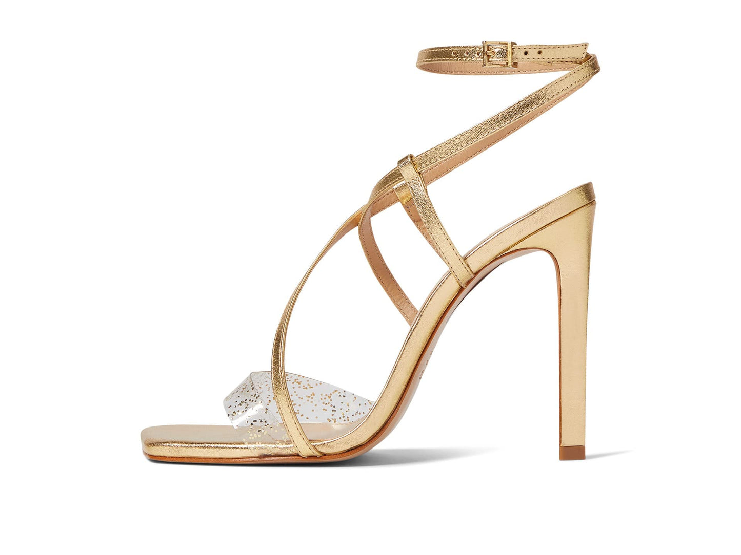SCHUTZ Aisha Cristal/Ouro/Ouro Claro Orchid 8.5 M