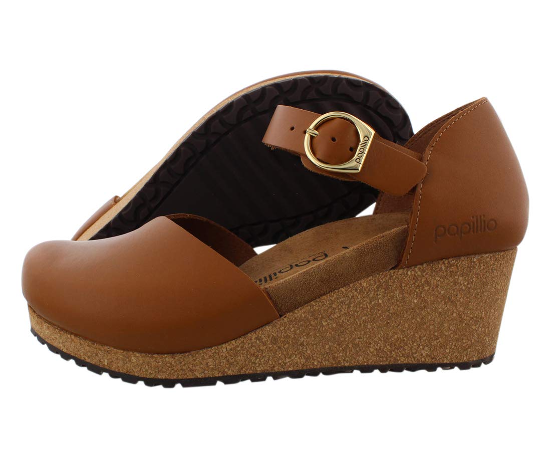 Birkenstock New Papillio Women's Mary Wedge Ginger Brown Leather 41 N