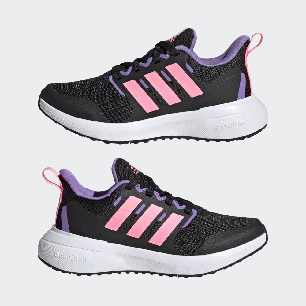 adidas Fortarun 2.0 Cloudfoam Shoes Kids', Black, Size 5.5