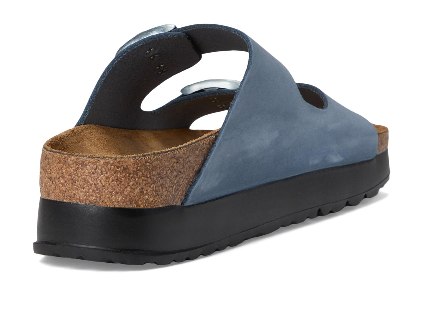 Birkenstock, Women, Papillio by Birkenstock Arizona Platform Sandal - Nubuck, Stone Blue, 5-5.5, Narrow