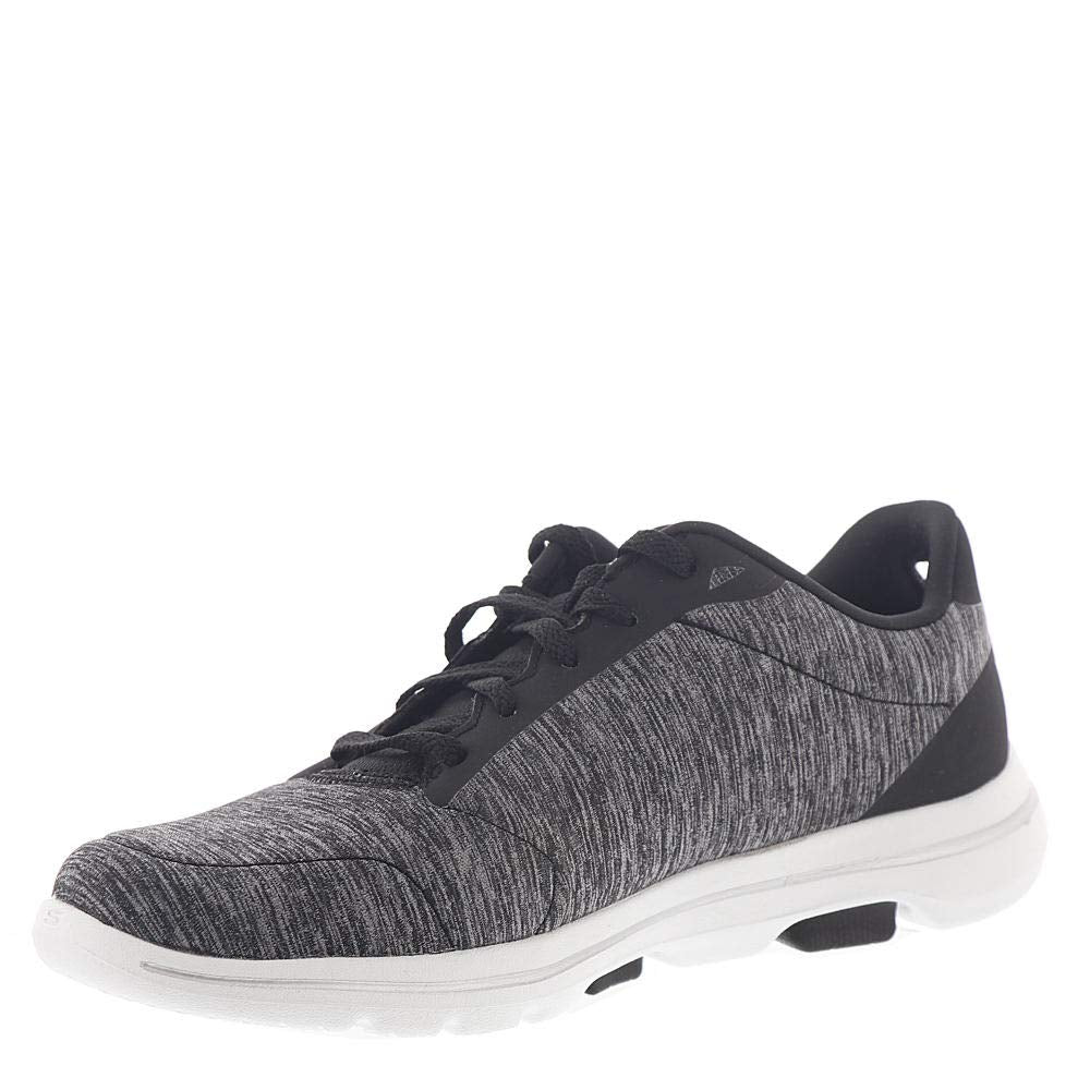 Skechers Women's Go Walk 5 True Sneaker, Black/White, 11