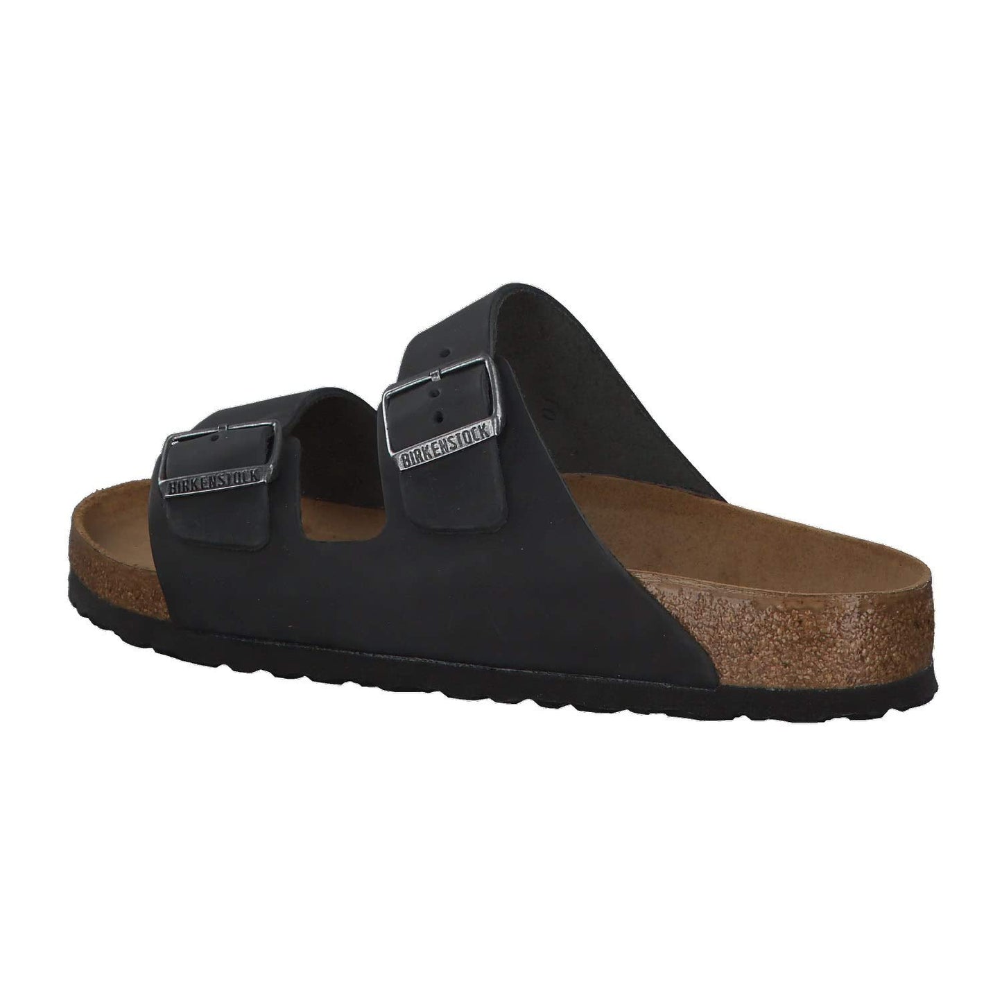 Birkenstock BIRK-552111 Arizona Leather Sandals, Black, 43 (US Men's 10)