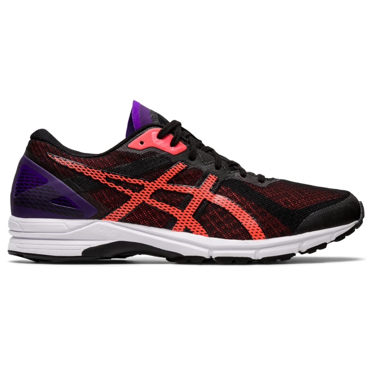 ASICS Men's Heatracer 2 Running Shoes, 9, Black/Flash Coral