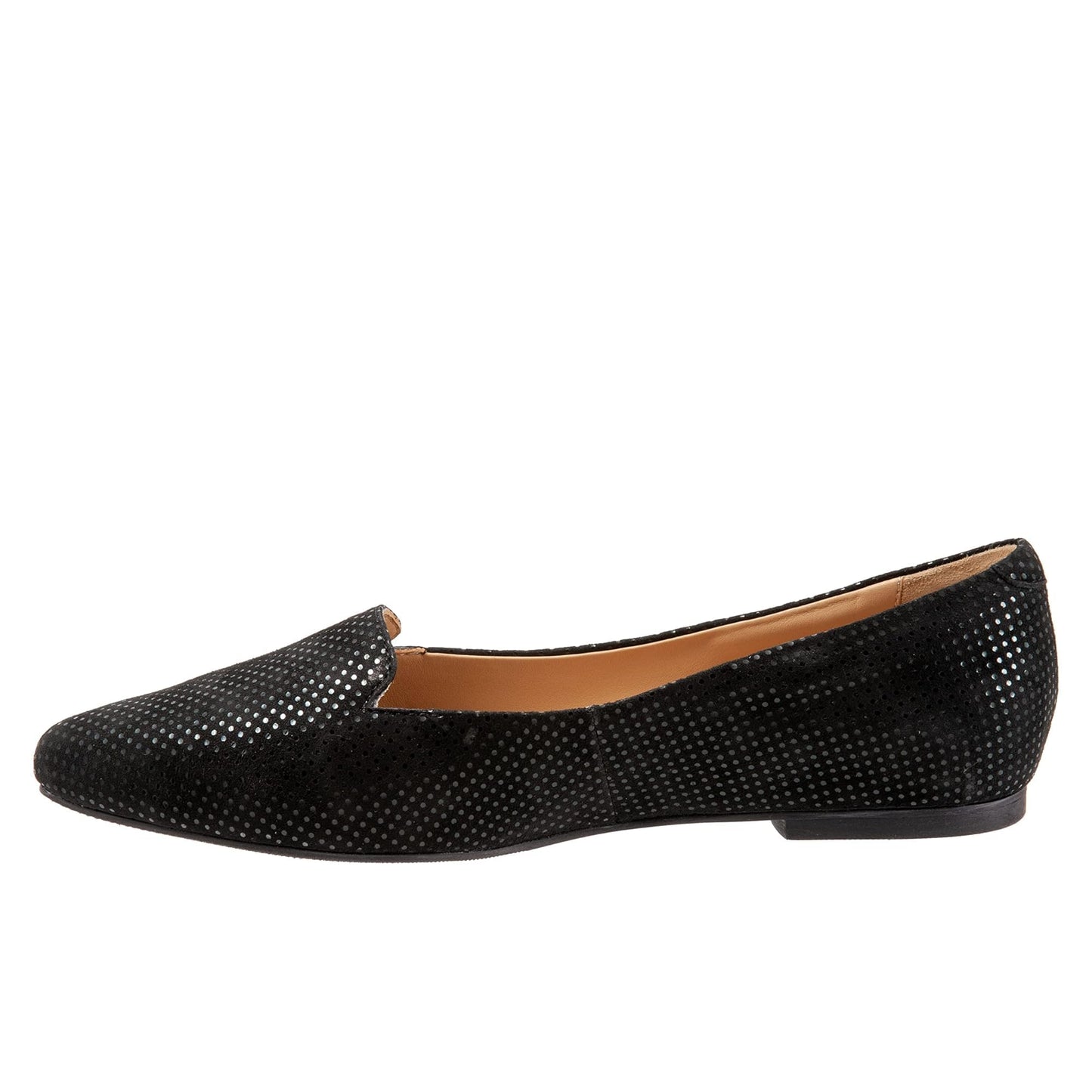 Trotters Harlowe Black Dot Suede 12 N (AA)