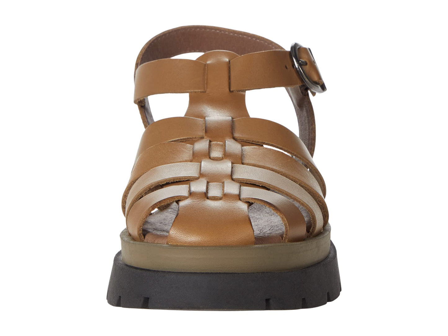 Free People Delaney Fisherman Platform - Women Platform Sandals - Leather Upper and Lining - Rubber Outsole Dark Sand EU 39 (US Women's 9) M