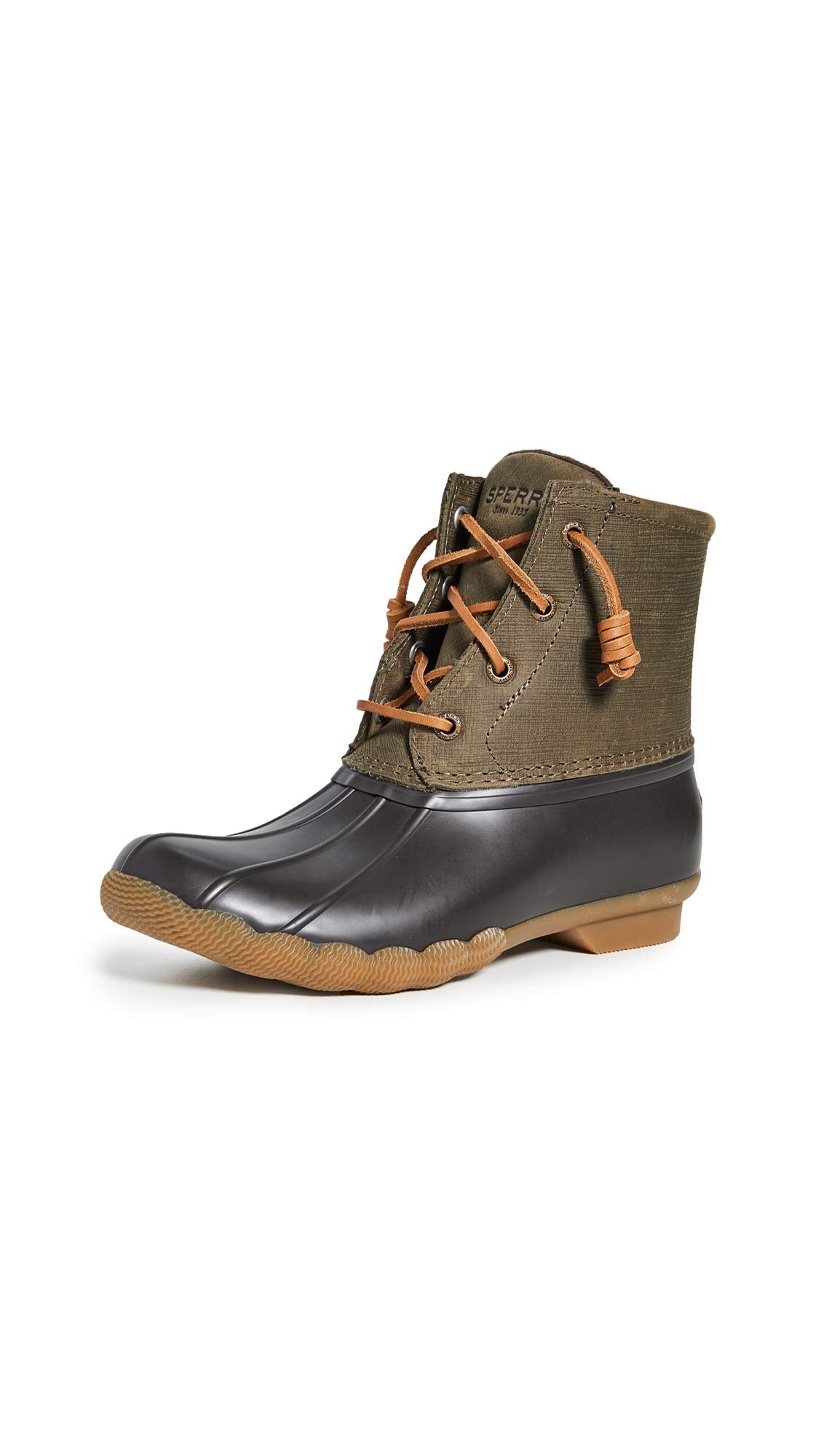 Sperry Women's Saltwater Boots, Brown/Olive, 12
