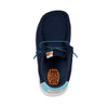 HEYDUDE Boy's Wally Heathered Mesh Navy Size 5 | Youth's Shoes | Youth Slip-on Loafers | Comfortable & Light-Weight