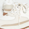 Madewell Women's Kickoff Trainer Sneakers in Neutral Colorblock Leather, Antique Cream Multi, 6 Medium US