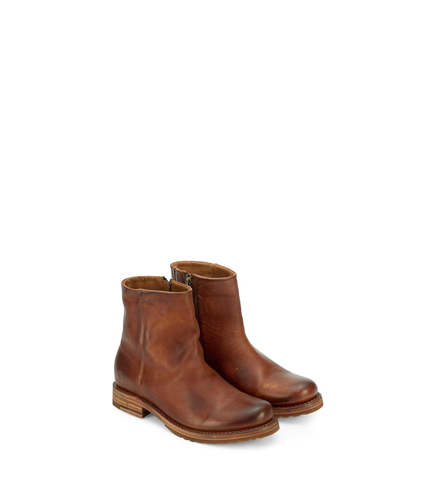 Frye Veronica Inside Zip Booties for Women Made from Premium Leather with Leather Lining, Goodyear Welt Construction, and Leather with Rubber Sole – 6” Shaft Height, Bronze - 5.5 M