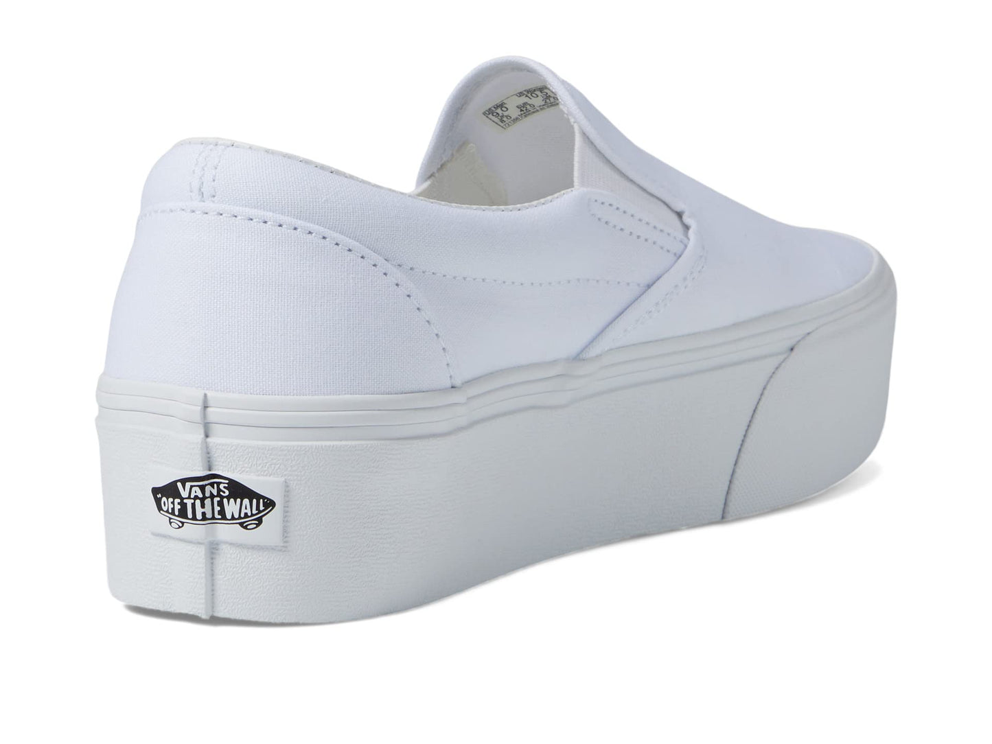 Vans Men's Slip-On Stackform, Canvas True White, Size 5