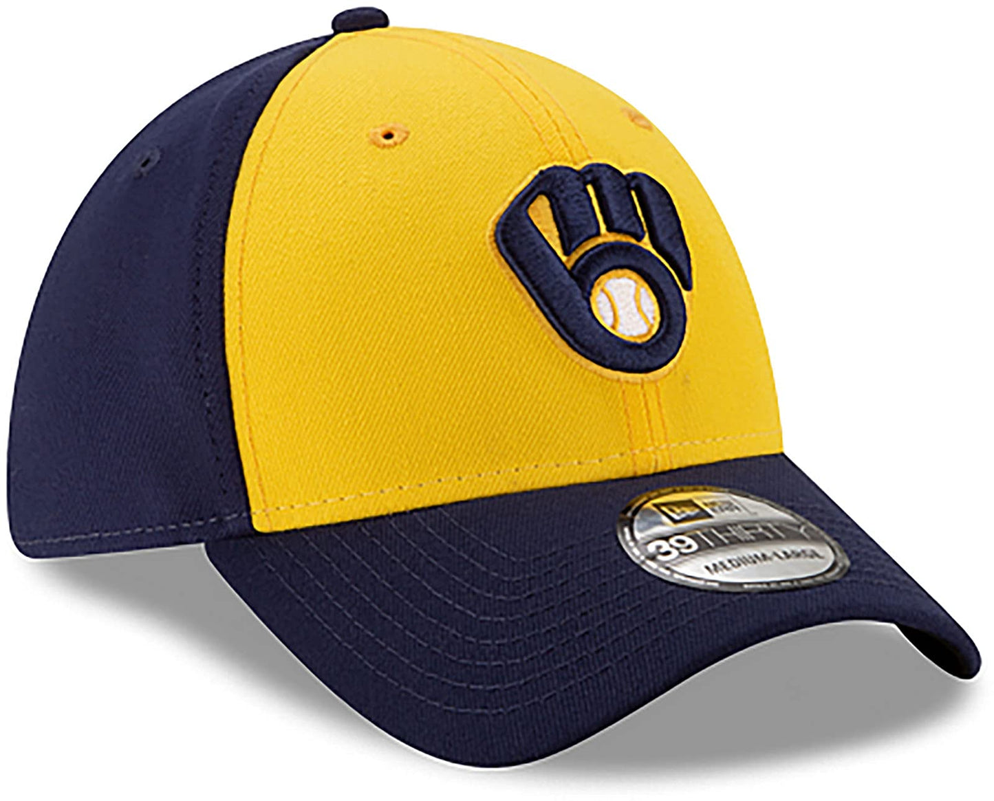 New Era Milwaukee Brewers Alt Logo Team Classic 39THIRTY Navy Stretch Fit Hat S-M