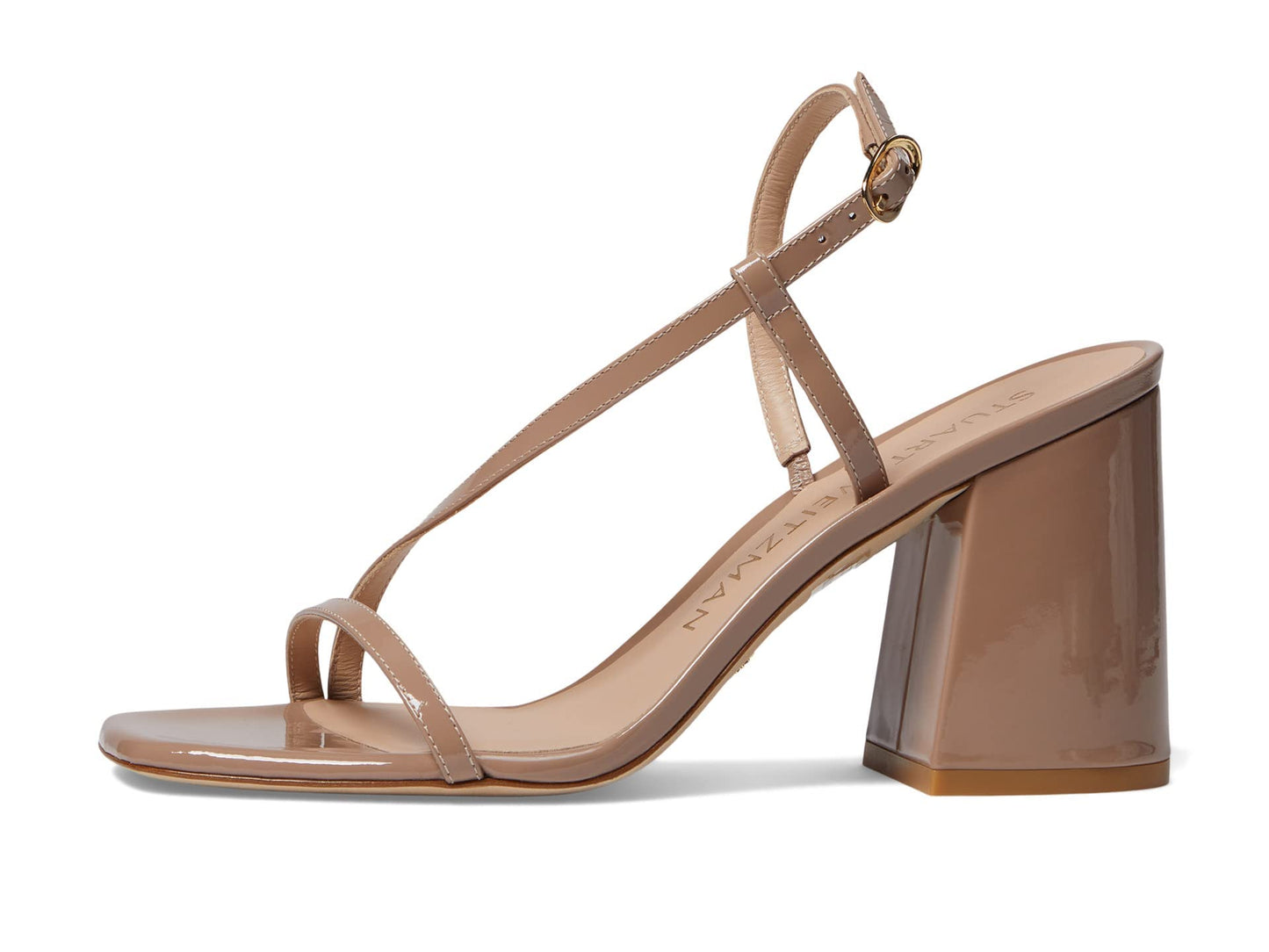 Stuart Weitzman Soiree 85 Block Sandal Fawn 8.5 B
