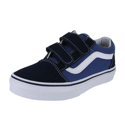 Vans Boy's Low Top Sneakers, Navy Blue True White, 3