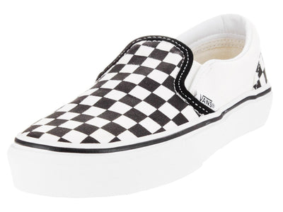 Vans Kids Classic Slip-On (Checkerboard) Black/True White VN000ZBU5GU Size 11.5