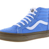 Vans Sk8 Hi Zip Flower Suede PS Boys Shoes Size 2.5, Color: Gum Azure Blue-Blue