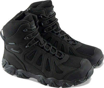 Thorogood 804-6290 Men's Crosstrex Series - 6" BBP Waterproof, Side Zip Composite Safety Toe Hiker Boot, Black/Grey - 9 M US