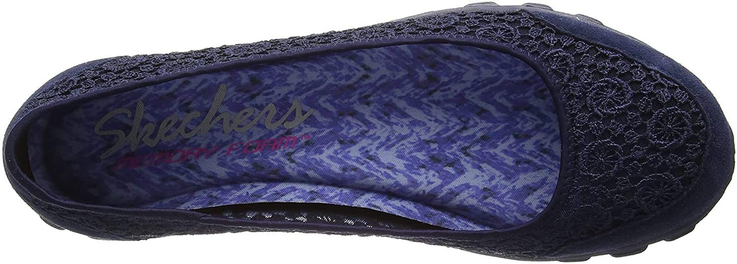Skechers Sport Women's EZ Flex 2 Flighty Flat, Navy Blue, 7.5 M US